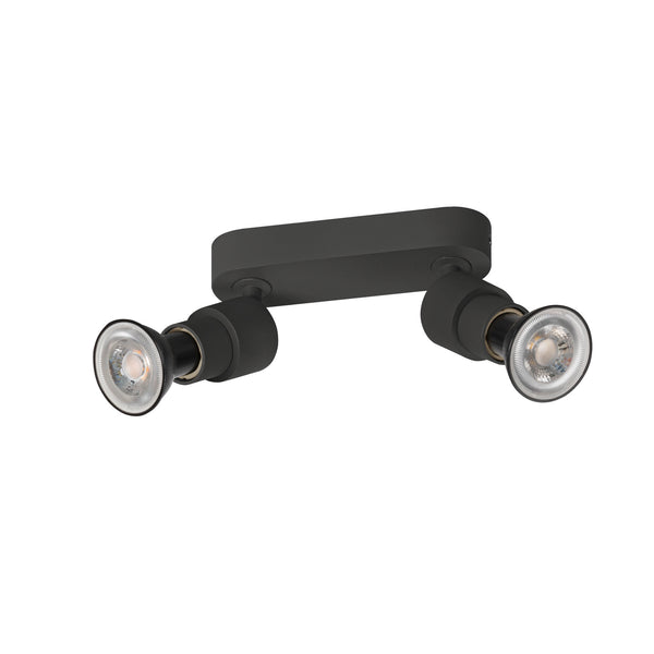 SLV PURI 2.0 Basic, wall and ceiling-mounted light, 2 x max. 6 W GU10, black 1008241