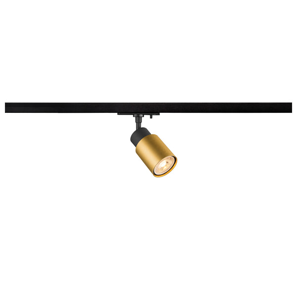 SLV PURI 2.0 Tube, 1~ Track spot, GU10, 1x max. 6 W, black / gold 1008243