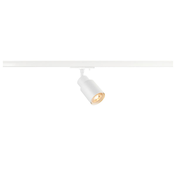 White Tube Track Spot, SLV PURI 2.0 Tube, GU10,  for Single Circuit White Track Lighting, 1008244