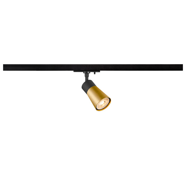 SLV PURI 2.0 Cone, 1~ Track spot, GU10, 1x max. 6 W, black / gold 1008247