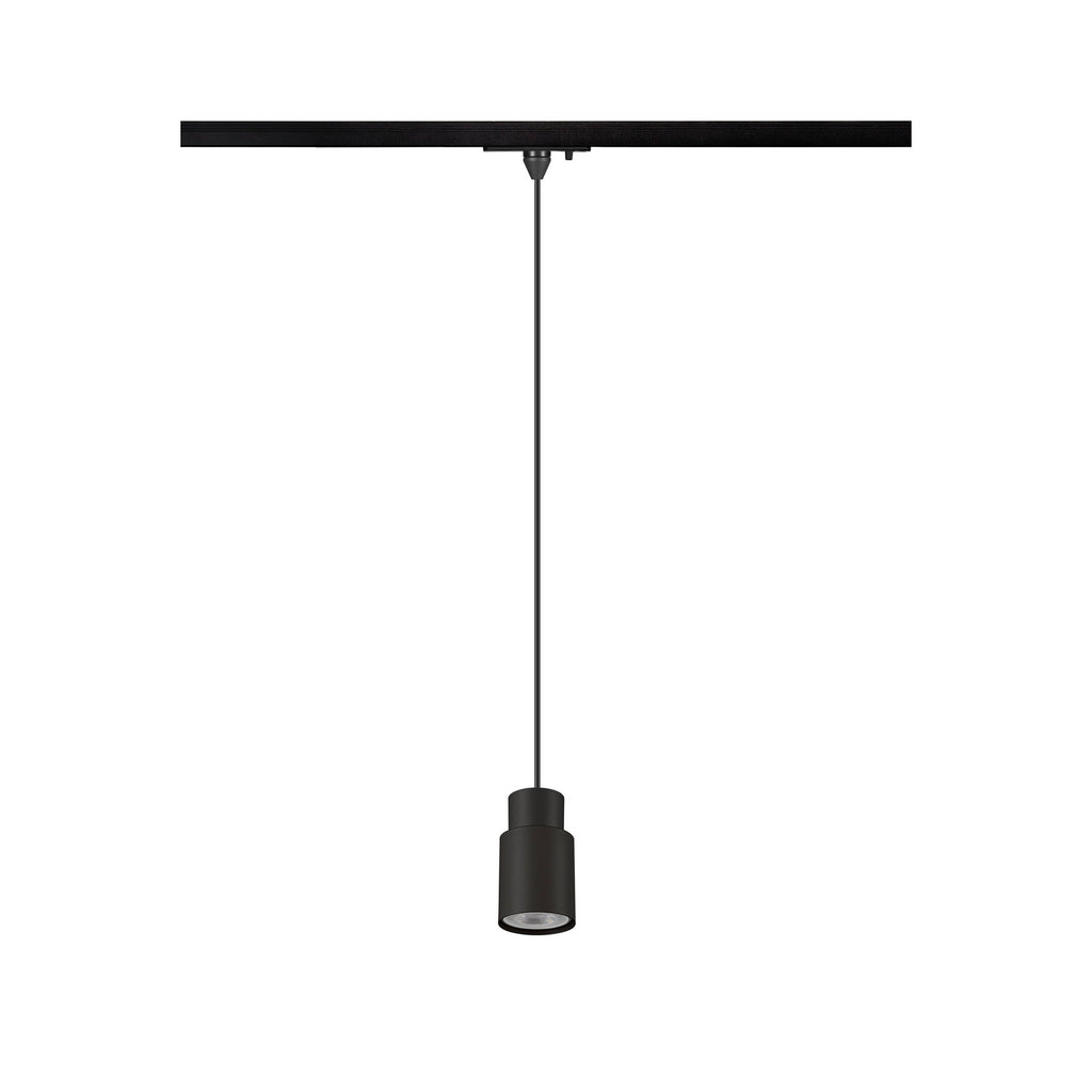 SLV PURI 2.0 Tube, 1~ Track pendant light, GU10, pendant length 200 cm, 1x max. 6 W, black 1008254