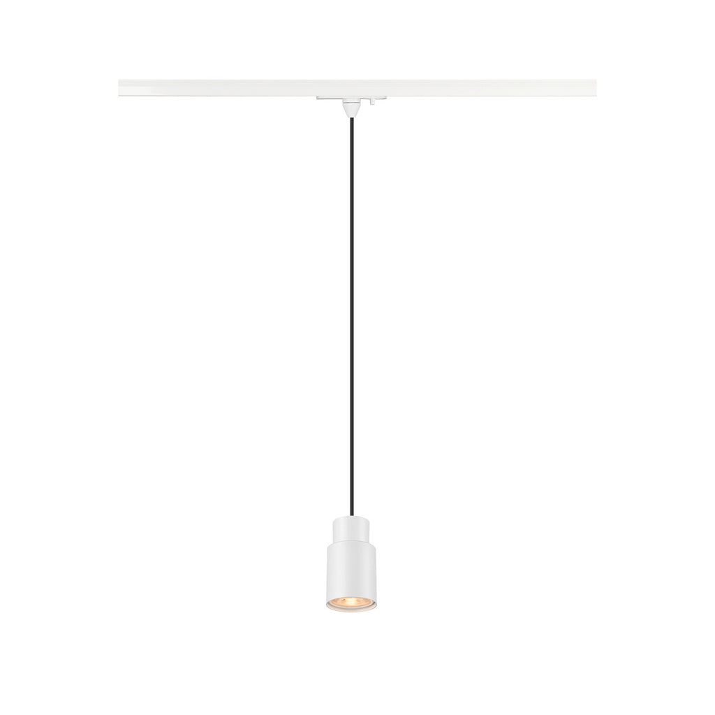 SLV PURI 2.0 Tube, 1~ Track pendant light, GU10, pendant length 200 cm, 1x max. 6 W, white 1008256
