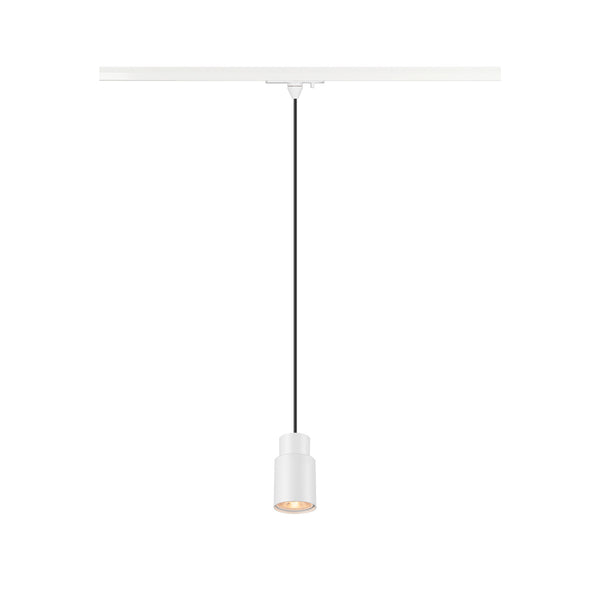 SLV PURI 2.0 Tube, 1~ Track pendant light, GU10, pendant length 200 cm, 1x max. 6 W, white 1008256