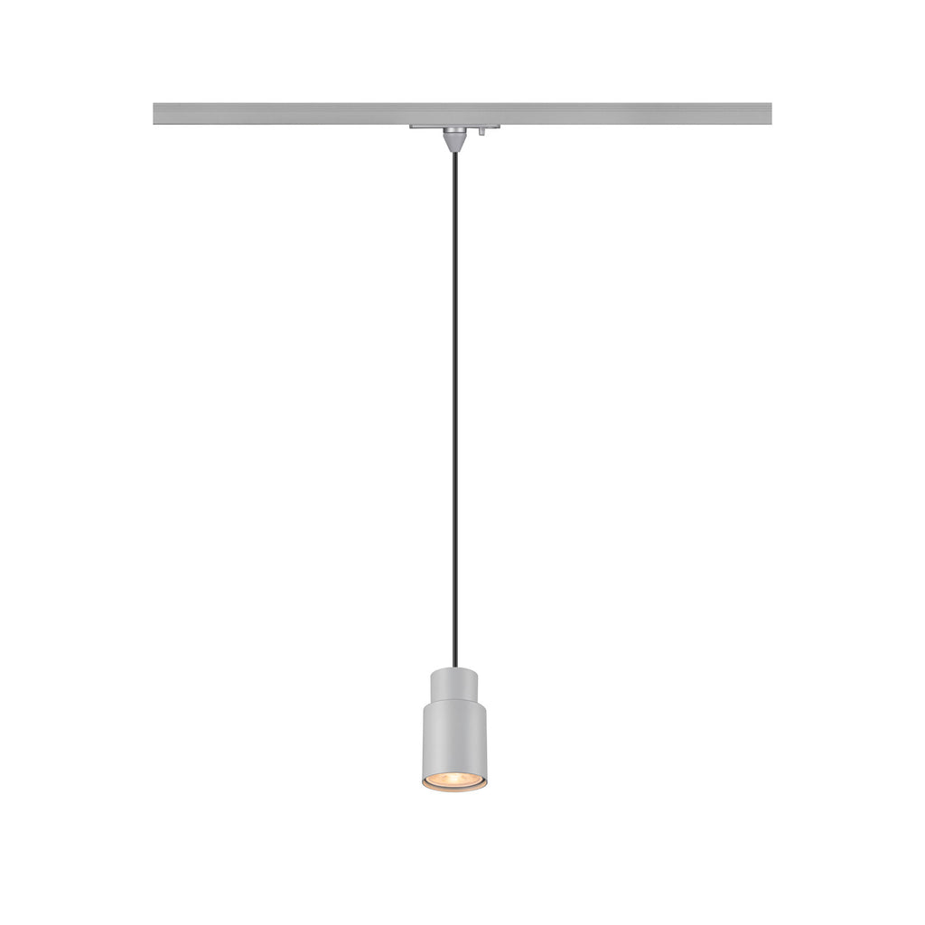 SLV PURI 2.0 Tube, 1~ Track pendant light, GU10, pendant length 200 cm, 1x max. 6 W, grey 1008257