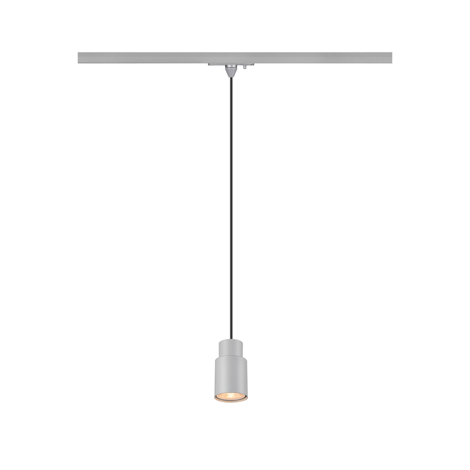 SLV PURI 2.0 Tube, 1~ Track pendant light, GU10, pendant length 200 cm, 1x max. 6 W, grey 1008257