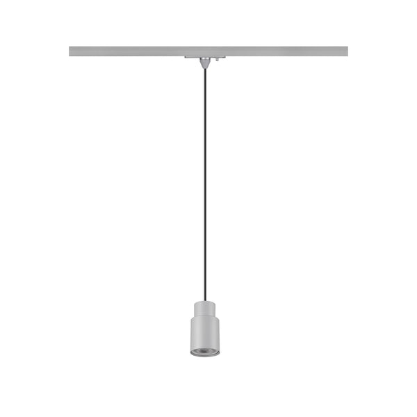SLV PURI 2.0 Tube, 1~ Track pendant light, GU10, pendant length 200 cm, 1x max. 6 W, grey 1008257