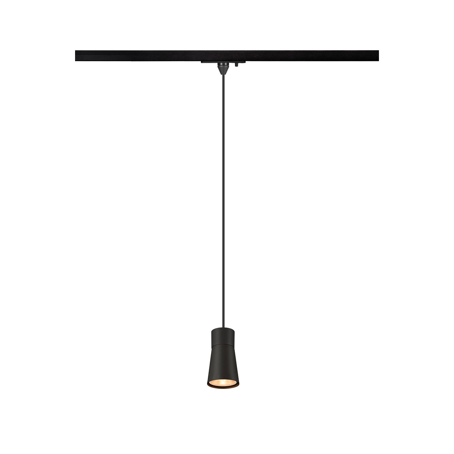 SLV PURI 2.0 Cone, 1~Track pendant light, GU10, pendant length 200 cm, 1x max. 6 W, black 1008258