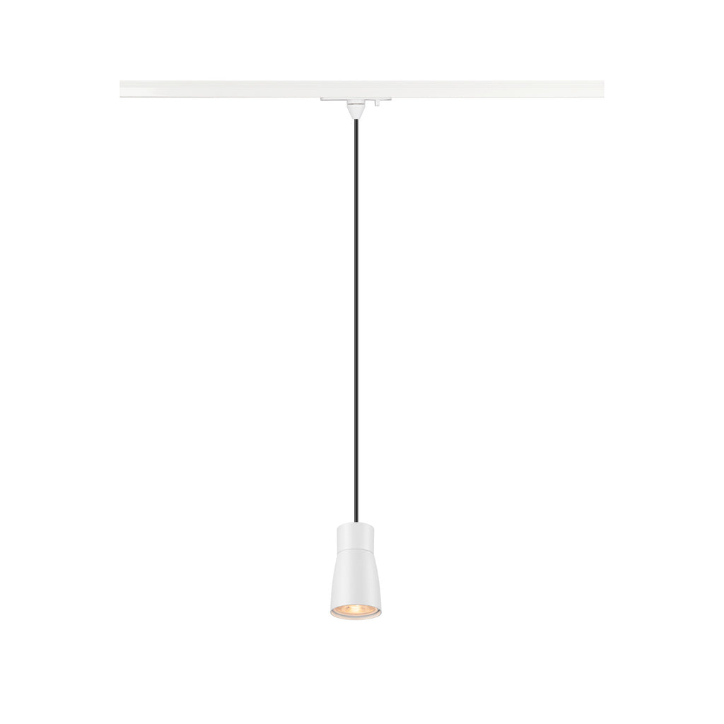 SLV PURI 2.0 Dome, 1~ Track pendant light, GU10, pendant length 200 cm, 1x max. 6 W, white 1008264