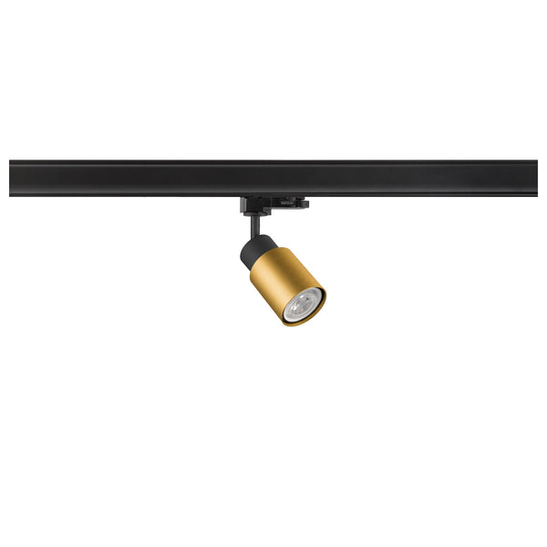 SLV PURI 2.0 Tube, 3~ track spot, GU10, 1x max. 6 W, black / gold 1008267