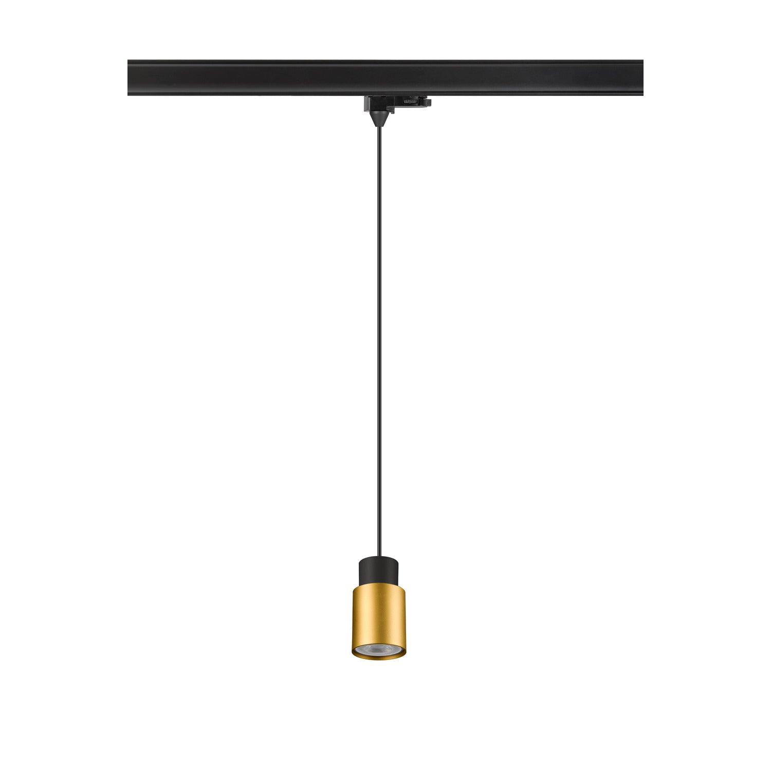 SLV PURI 2.0 Tube, 3~track pendant light, GU10, pendant length 200 cm, 1x max. 6 W, black / gold 1008276