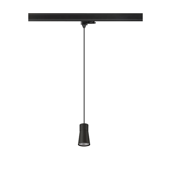 SLV PURI 2.0 Cone, 3~track pendant light, GU10, pendant length 200 cm, 1x max. 6 W, black 1008278