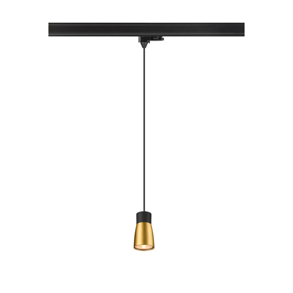 SLV PURI 2.0 Dome, 3~track pendant light, GU10, pendant length 200 cm, 1x max. 6 W, black / gold 1008282