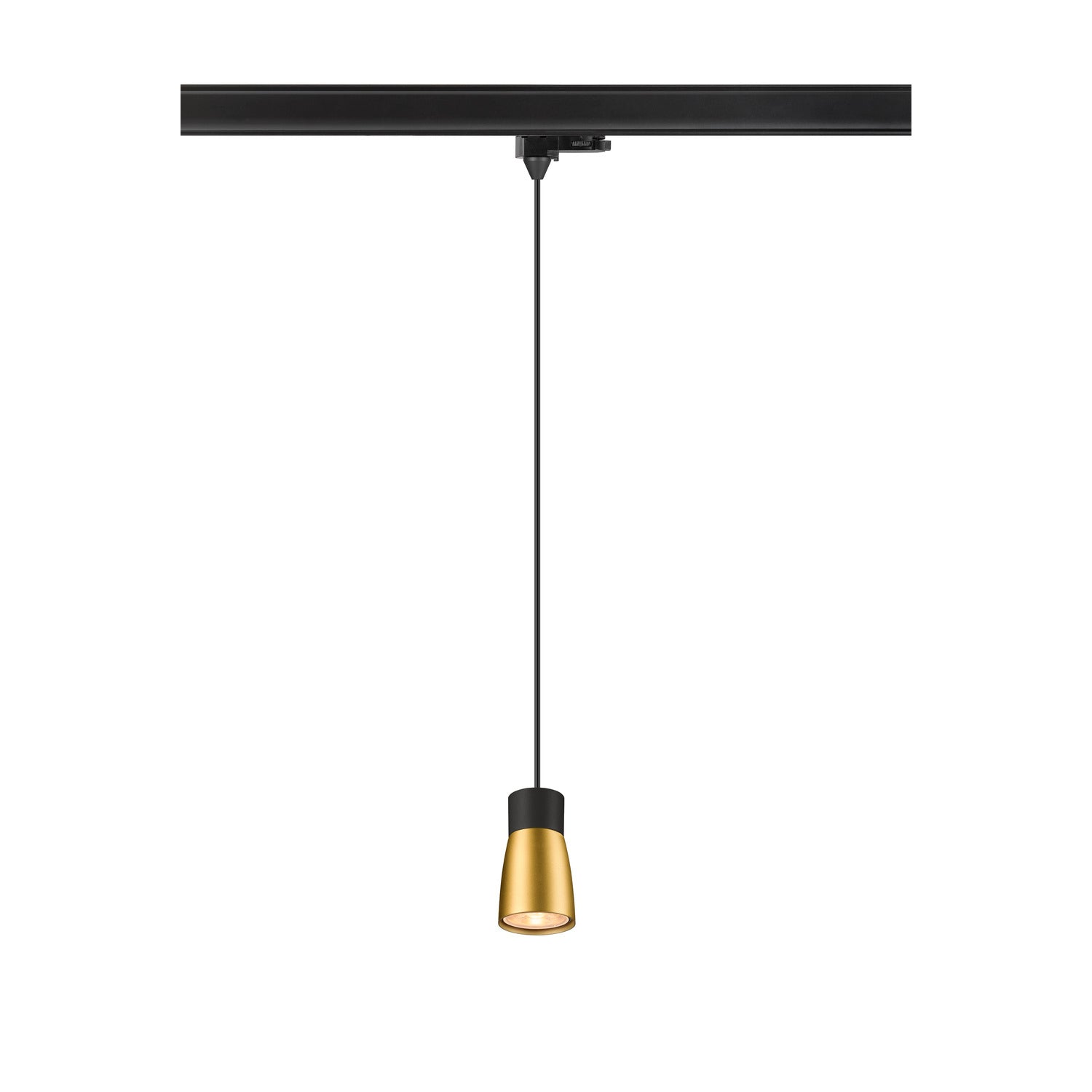 SLV PURI 2.0 Dome, 3~track pendant light, GU10, pendant length 200 cm, 1x max. 6 W, black / gold 1008282