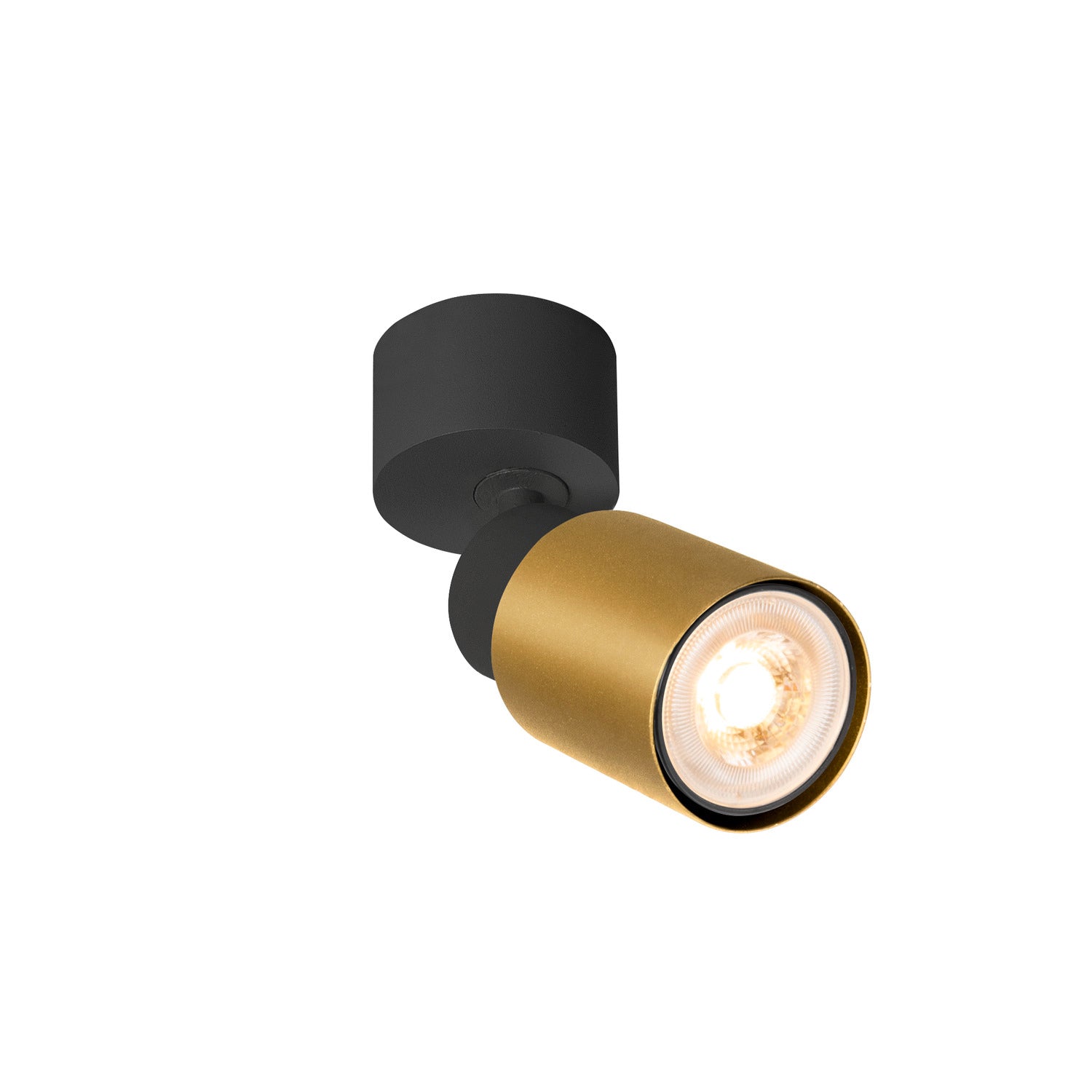 SLV PURI 2.0 Tube, wall and ceiling-mounted light, 1x max. 6 W GU10, black / gold 1008285