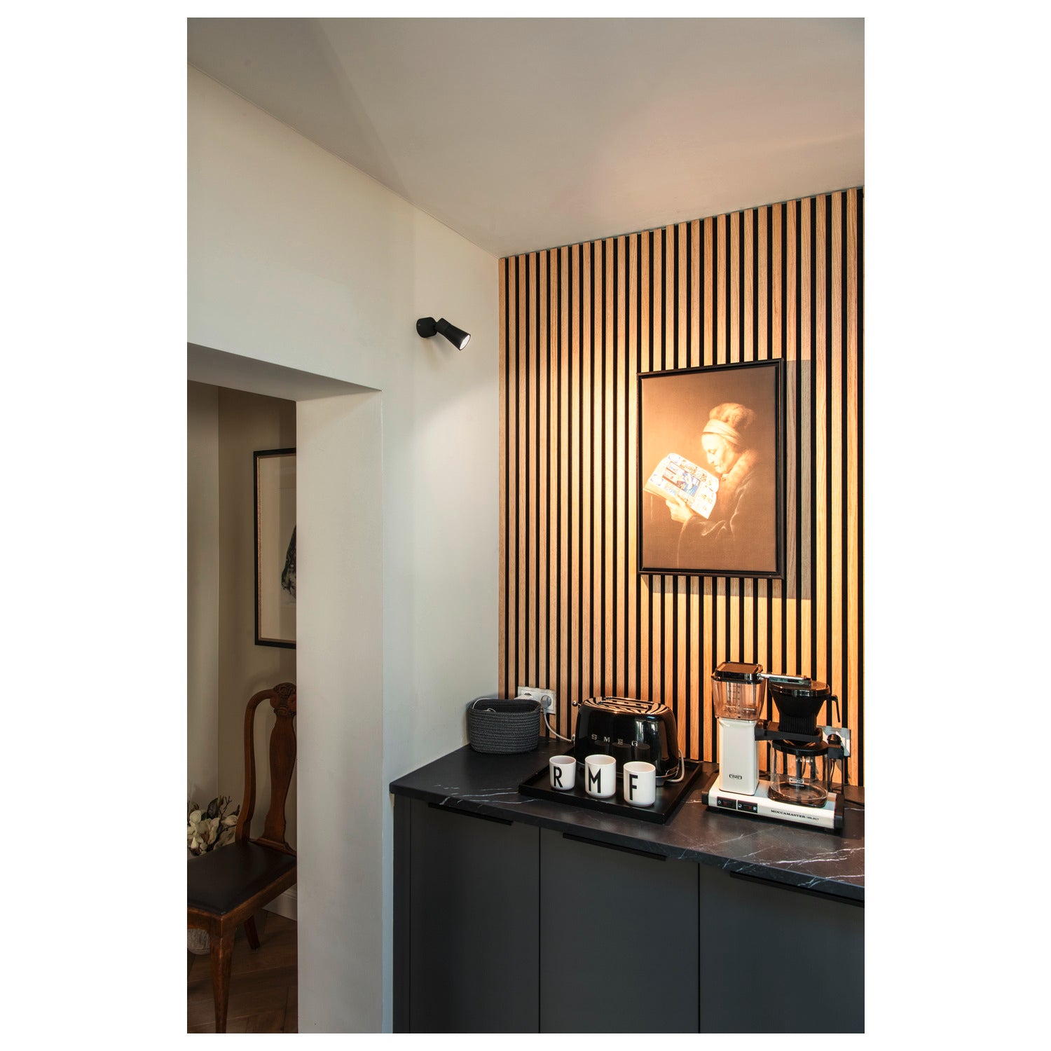 SLV PURI 2.0 Cone, wall and ceiling-mounted light, 1x max. 6 W GU10, black 1008288