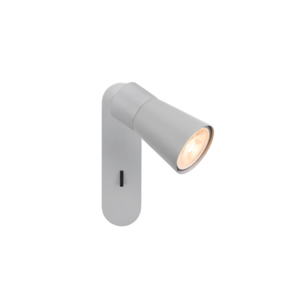 SLV PURI 2.0 Cone, wall and ceiling-mounted light, switch, rectangular, 1x max. 6 W GU10, grey 1008303