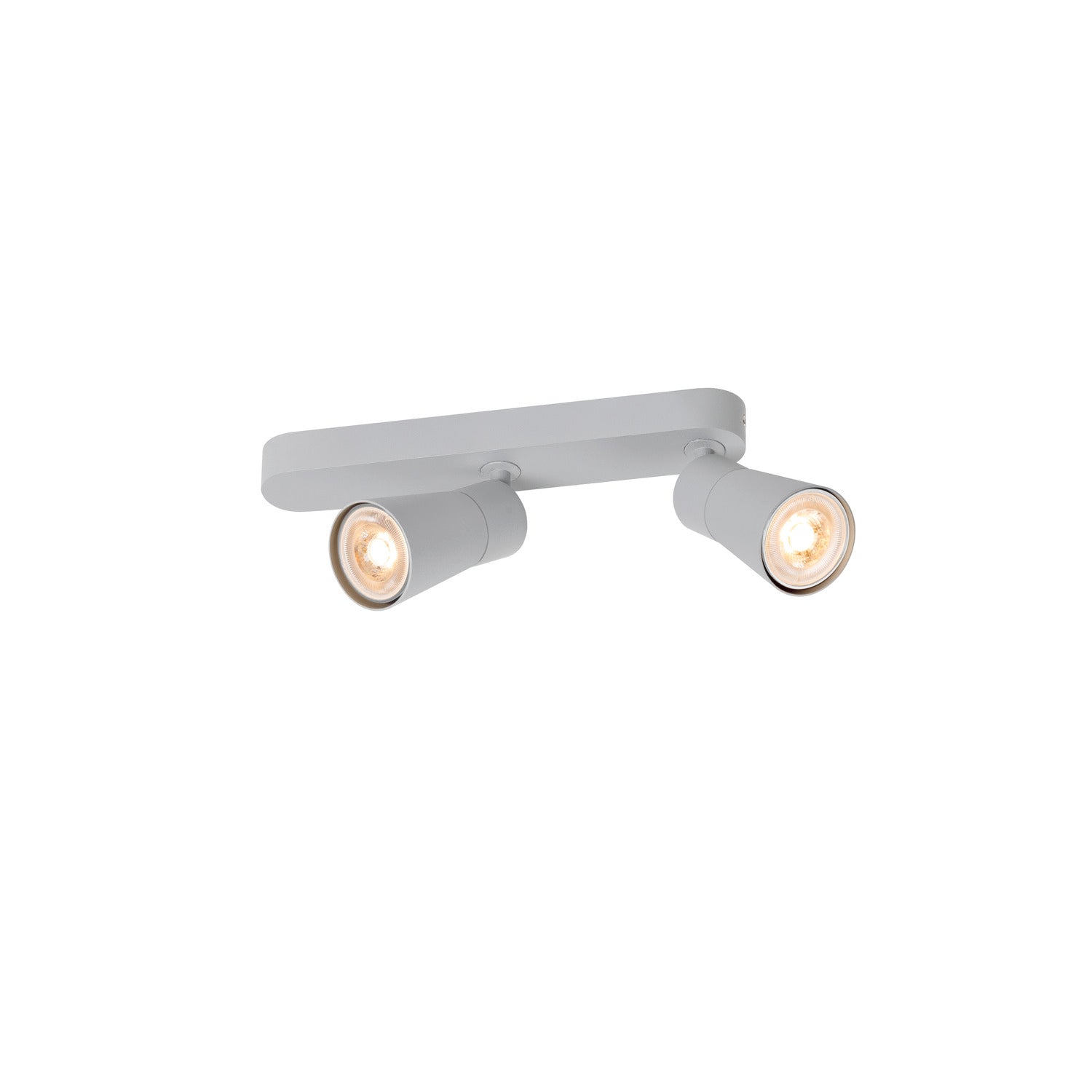 SLV PURI 2.0 Cone, wall and ceiling-mounted light, asymmetrical, 2 x max. 6 W GU10, grey 1008315