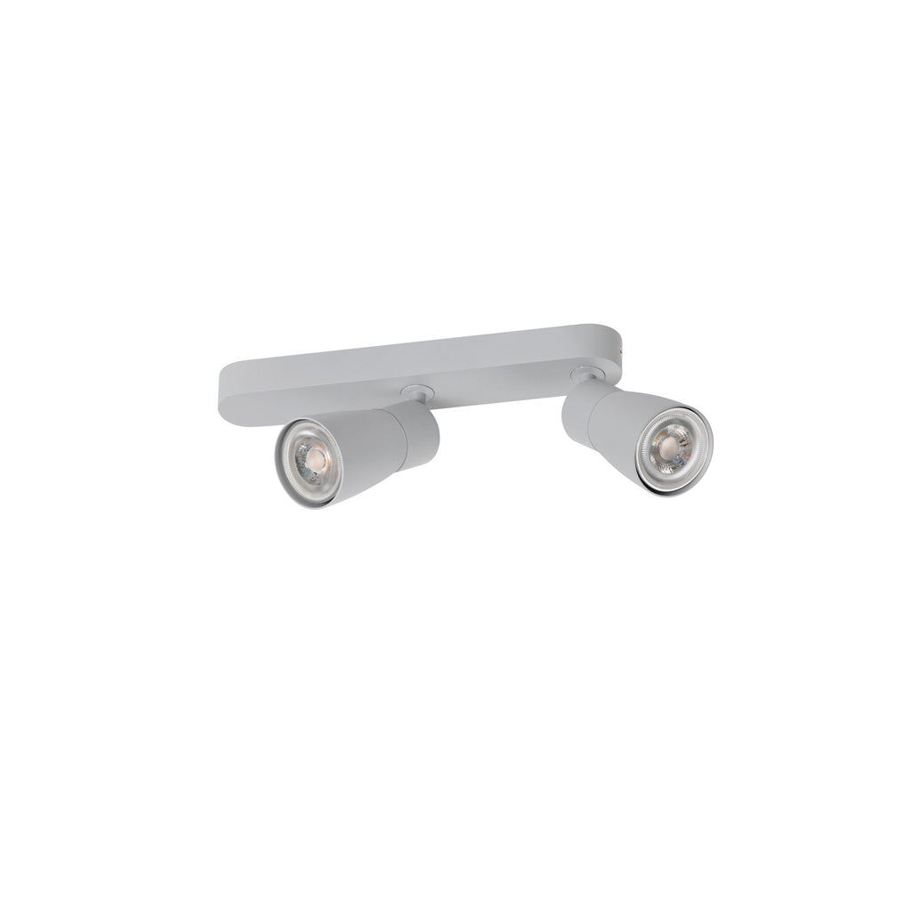 SLV PURI 2.0 Dome, wall and ceiling-mounted light, asymmetrical, 2 x max. 6 W GU10, grey 1008319