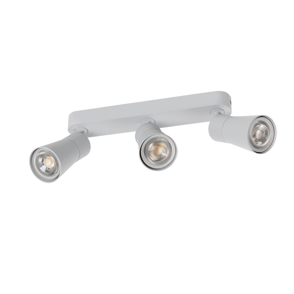 SLV PURI 2.0 Cone, wall and ceiling-mounted light, long, 3 x max. 6 W GU10, grey 1008327