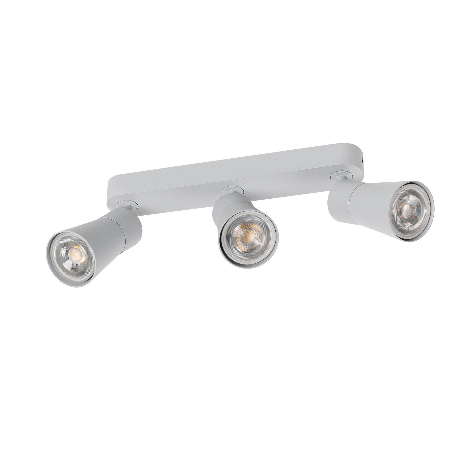 SLV PURI 2.0 Cone, wall and ceiling-mounted light, long, 3 x max. 6 W GU10, grey 1008327