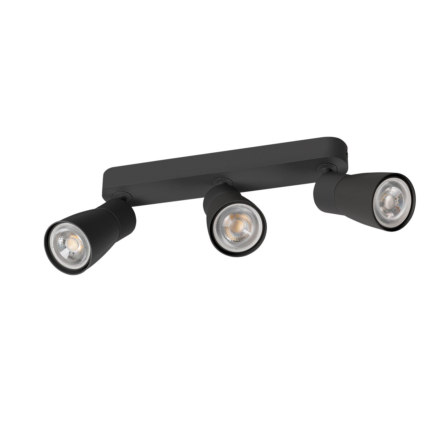 SLV PURI 2.0 Dome, wall and ceiling-mounted light, long, 3 x max. 6 W GU10, black 1008328