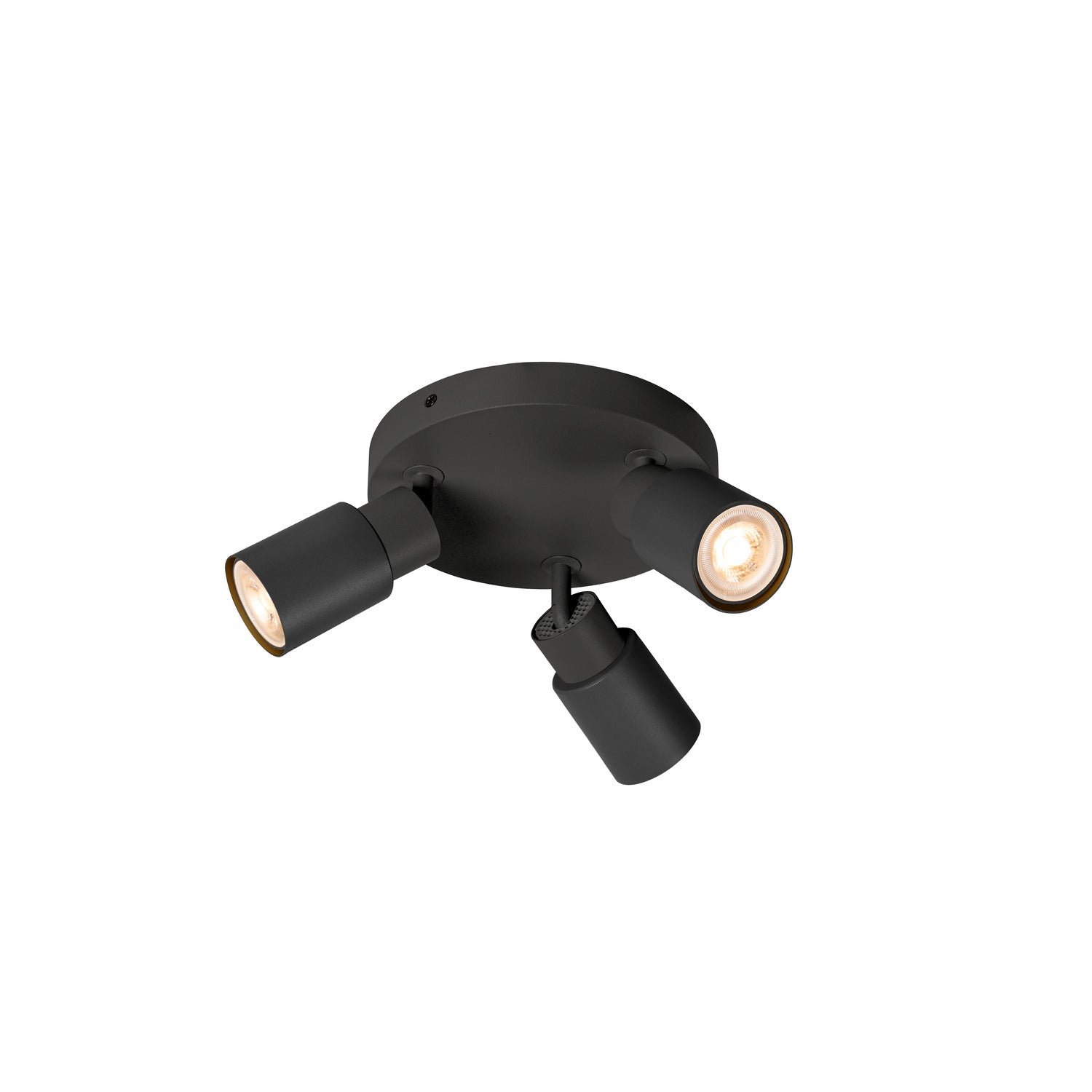 SLV PURI 2.0 Tube, wall and ceiling-mounted light, round, 3 x max. 6 W GU10, black 1008332