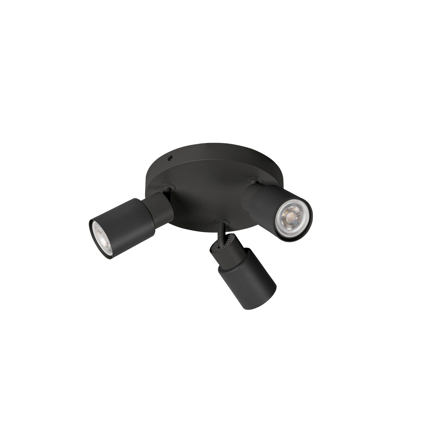 SLV PURI 2.0 Tube, wall and ceiling-mounted light, round, 3 x max. 6 W GU10, black 1008332