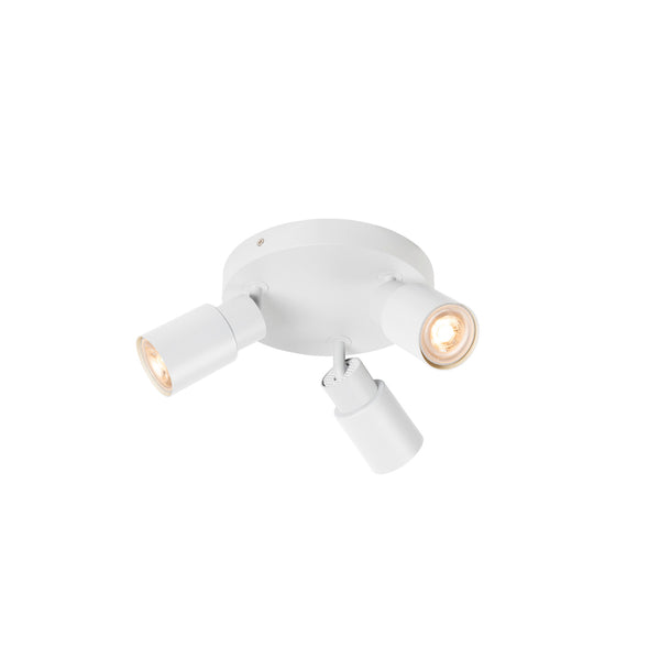SLV PURI 2.0 Tube, wall and ceiling-mounted light, round, 3 x max. 6 W GU10, white 1008334
