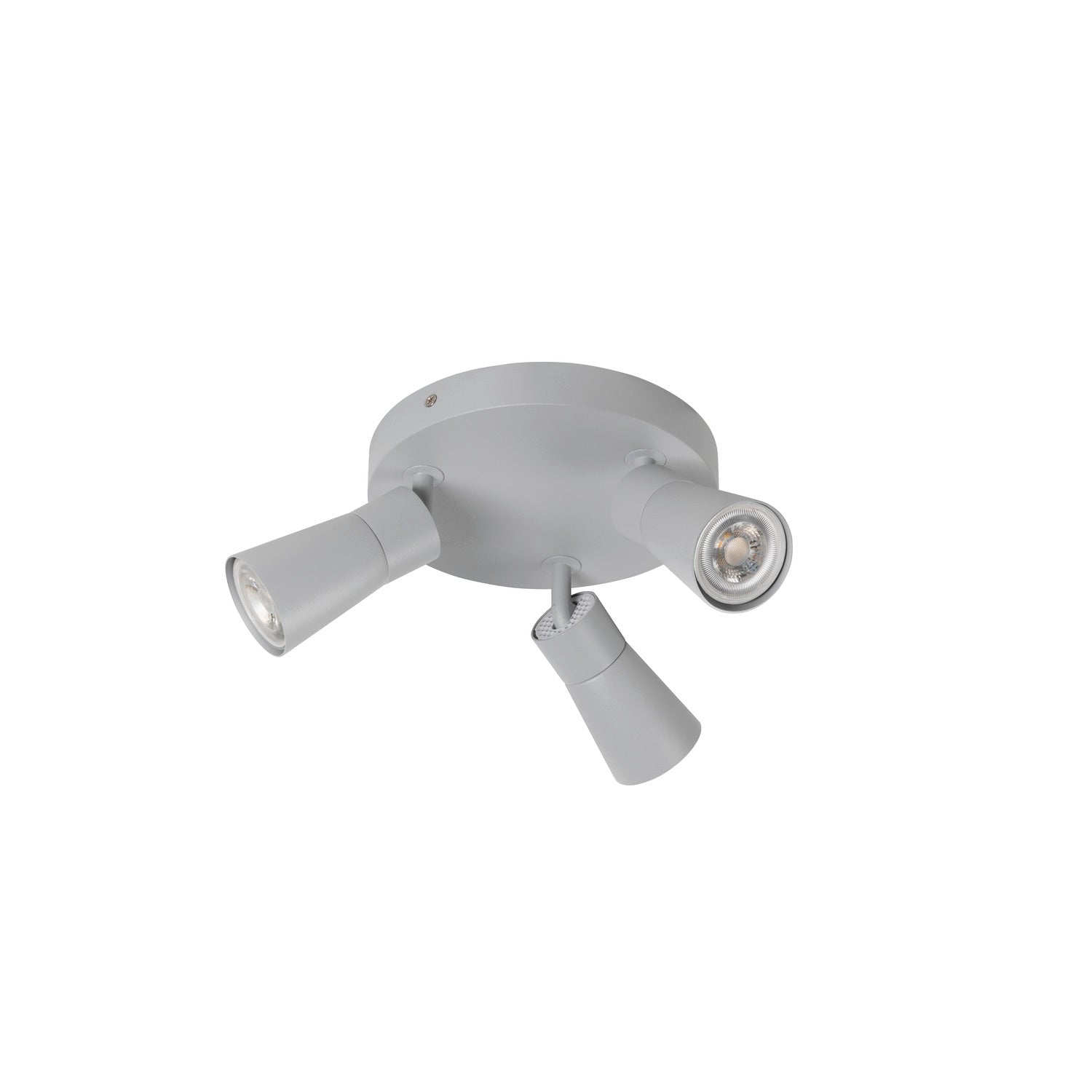 SLV PURI 2.0 Cone, wall and ceiling-mounted light, round, 3 x max. 6 W GU10, grey 1008339