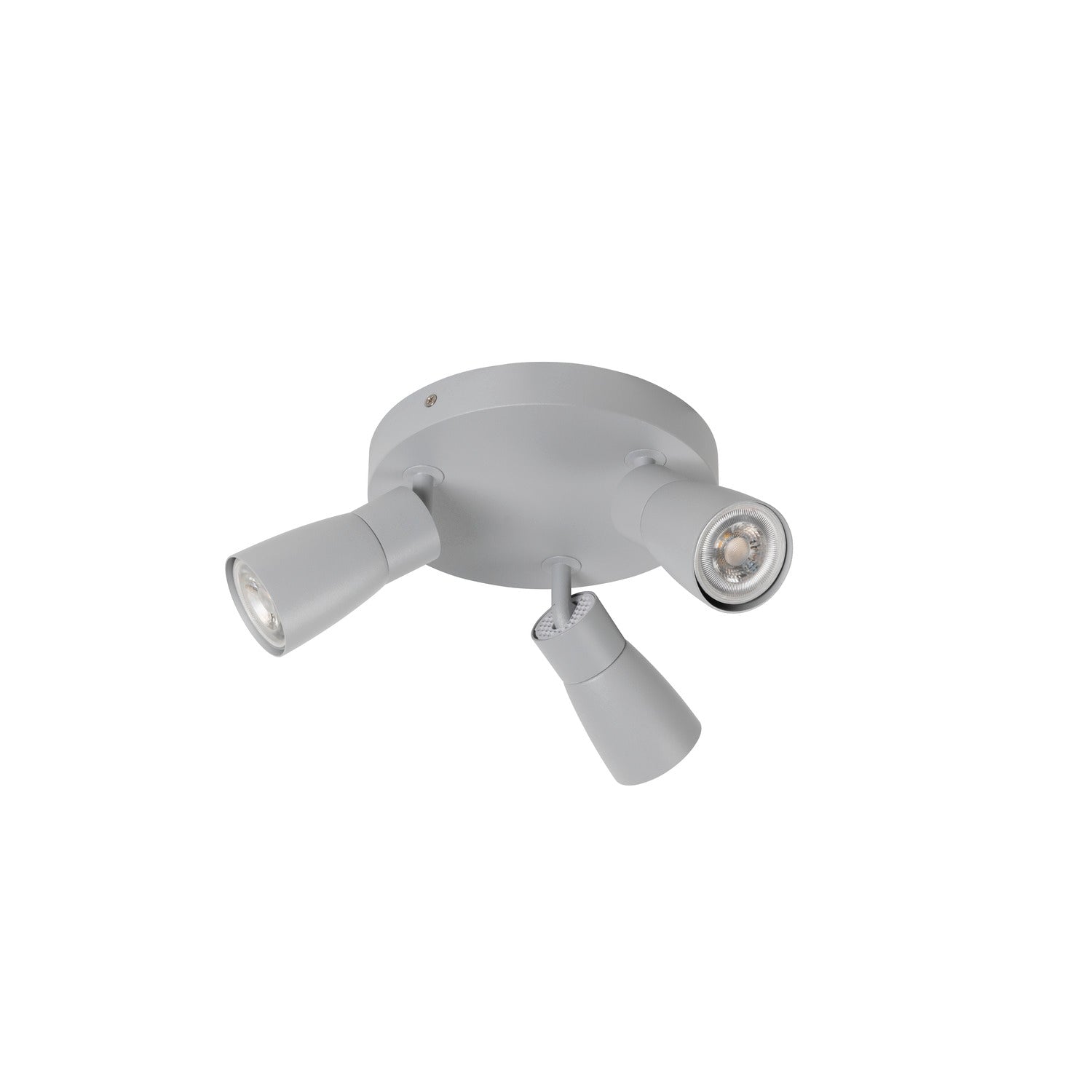 SLV PURI 2.0 Dome, wall and ceiling-mounted light, round, 3 x max. 6 W GU10, grey 1008343