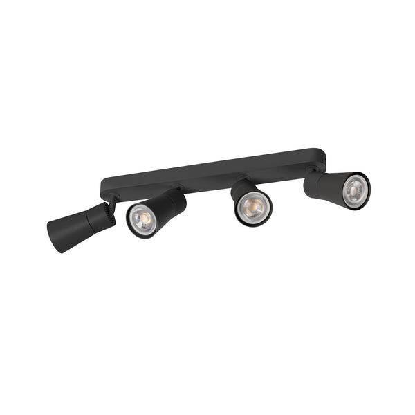 SLV PURI 2.0 Cone, wall and ceiling-mounted light, long, 4 x max. 6 W GU10, black 1008348