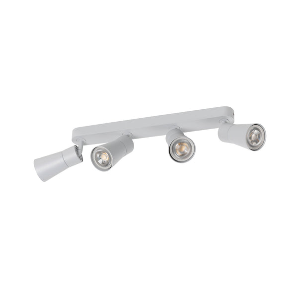 SLV PURI 2.0 Cone, wall and ceiling-mounted light, long, 4 x max. 6 W GU10, grey 1008351