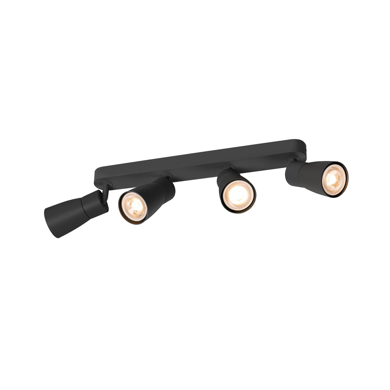 SLV PURI 2.0 Dome, wall and ceiling-mounted light, long, 4 x max. 6 W GU10, black 1008352