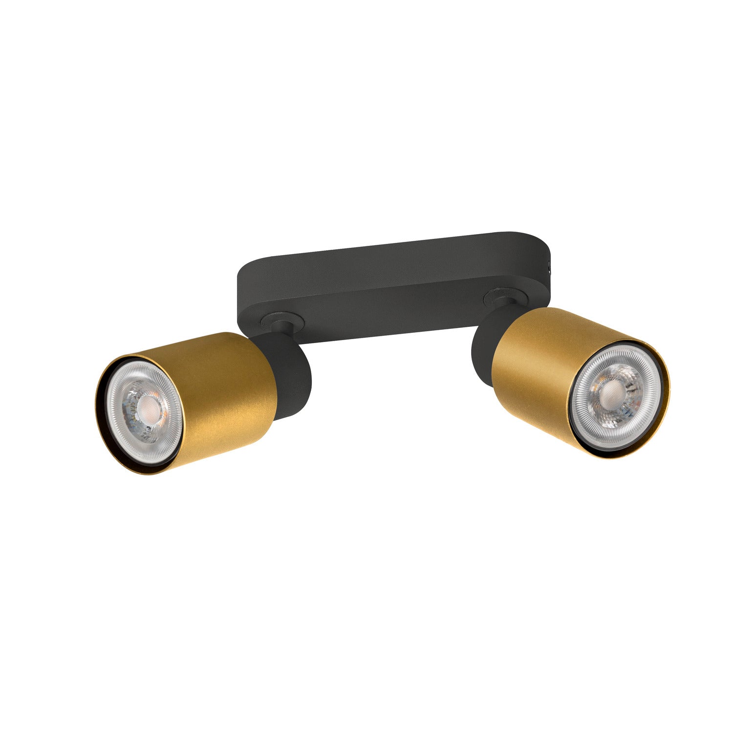 SLV PURI 2.0 Tube, wall and ceiling-mounted light, long, 2 x max. 6 W GU10, black / gold 1008362