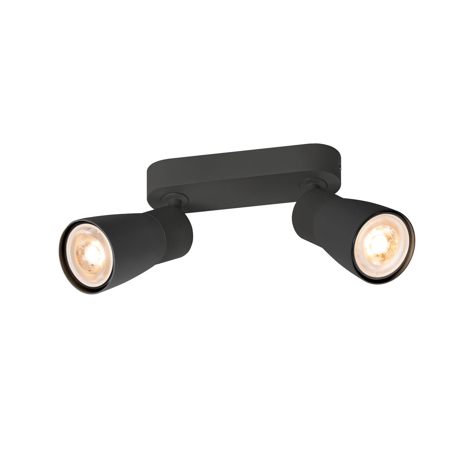 SLV PURI 2.0 Dome, wall and ceiling-mounted light, long, 2 x max. 6 W GU10, black 1008369