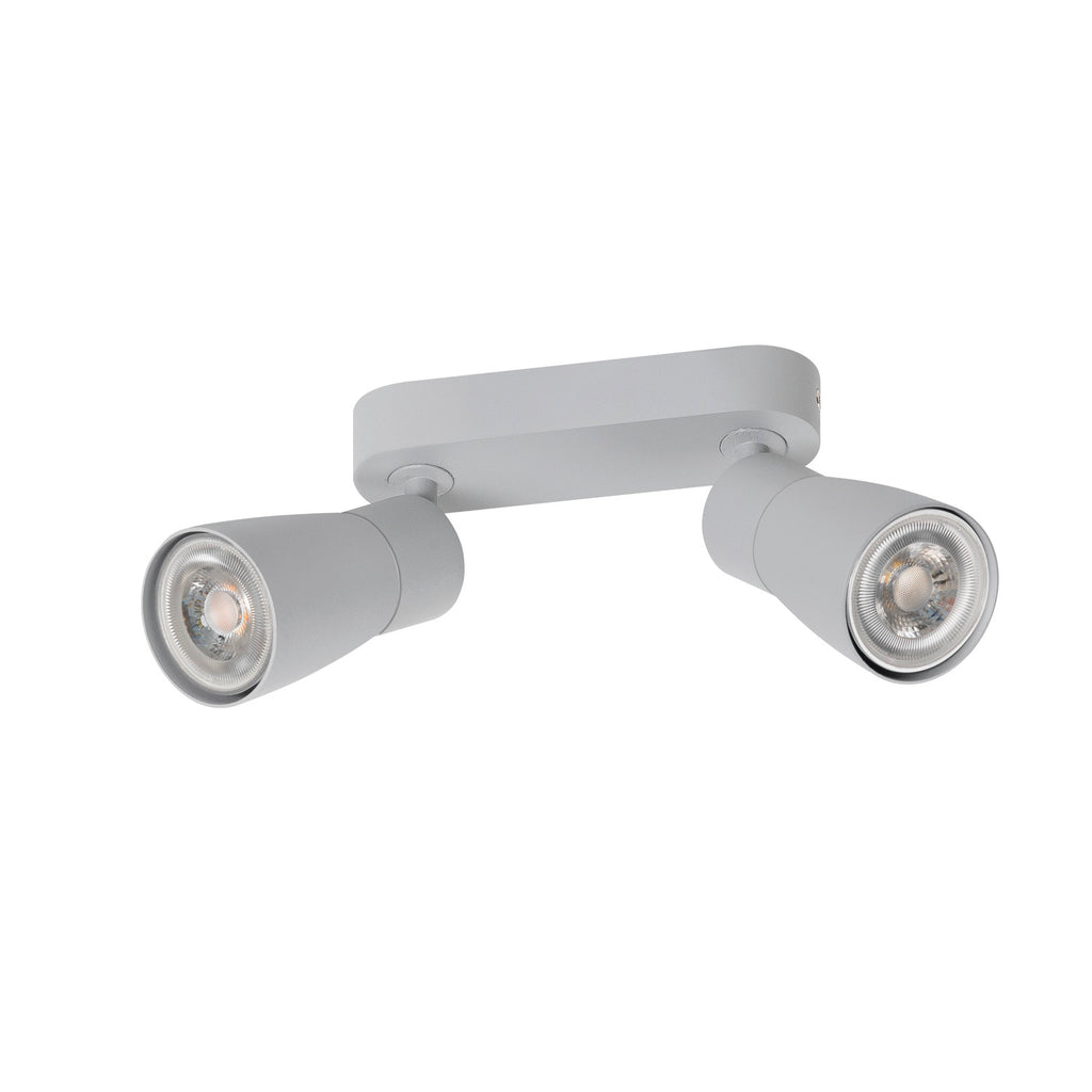 SLV PURI 2.0 Dome, wall and ceiling-mounted light, long, 2 x max. 6 W GU10, grey 1008372