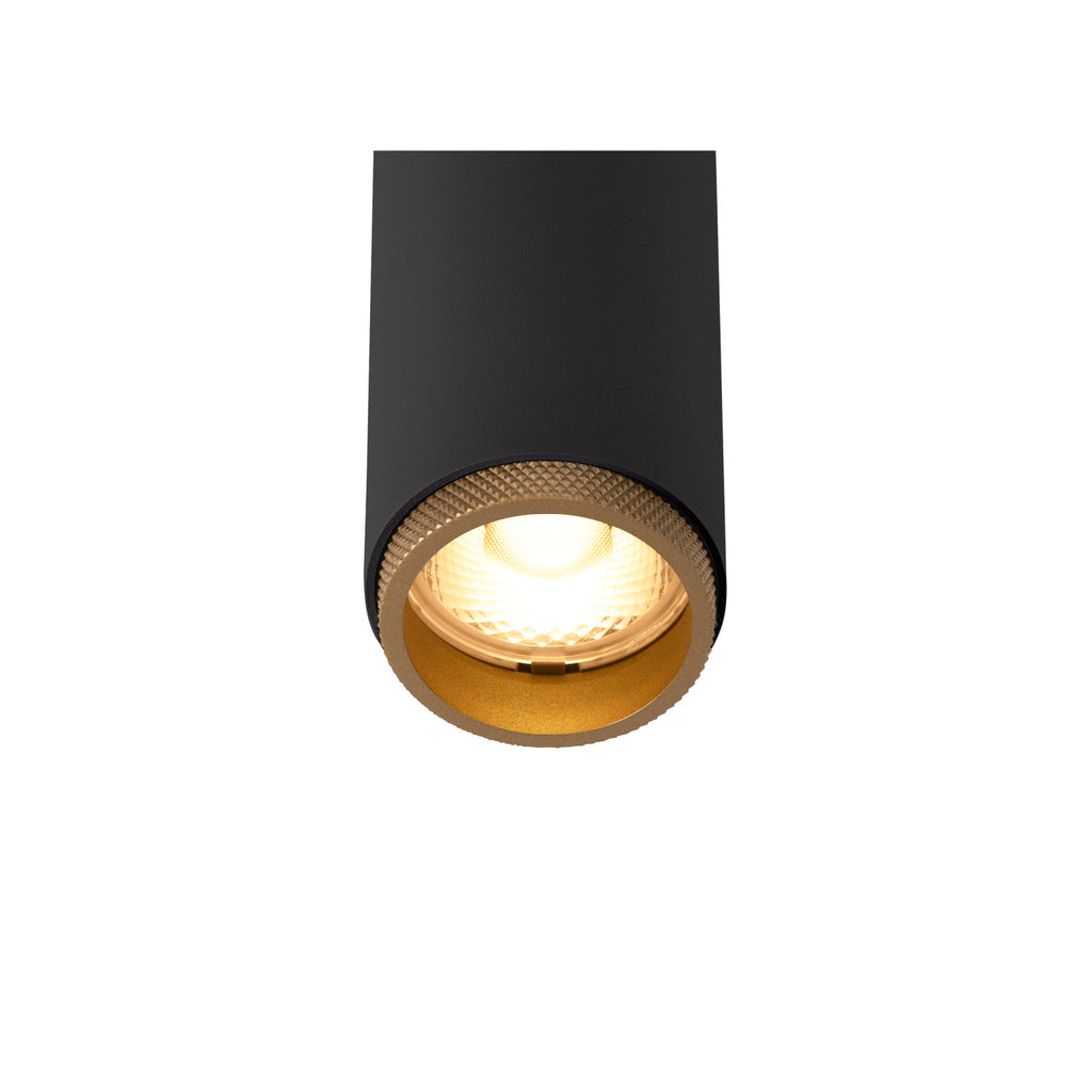 SLV GRIP! S, 1~ spot, cylindrical, 2700 K, 11 W, PHASE, 29°, black / gold 1008392