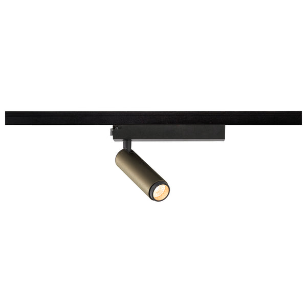 SLV GRIP! S, 1~ Track spot, cylindrical, 2700 K, 11 W, PHASE, 29°, bronze / black 1008393