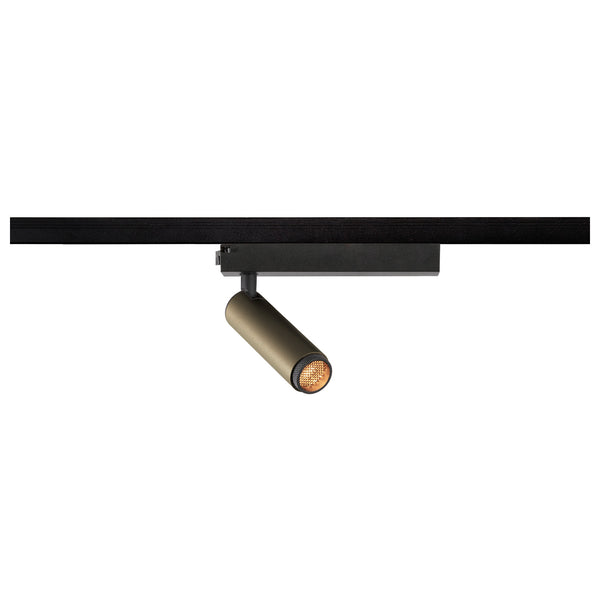 SLV GRIP! S, 1~ Track spot, cylindrical, 2700 K, 11 W, PHASE, 29°, bronze / black 1008393