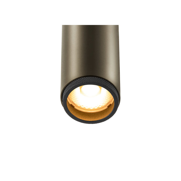 SLV GRIP! S, 48V spot, cylindrical, 3000 K, 9.8 W, DALI, 29°, bronze / black 1008413