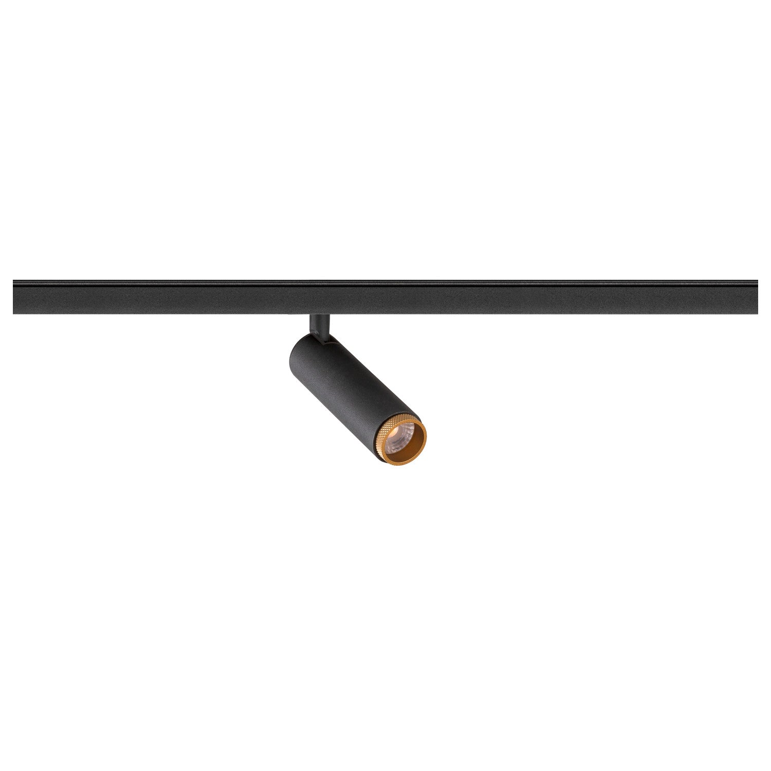 SLV GRIP! S, 48V spot, cylindrical, 2000-3000 K, 9.8 W, DALI, dim-to-warm, 29°, black / gold 1008417