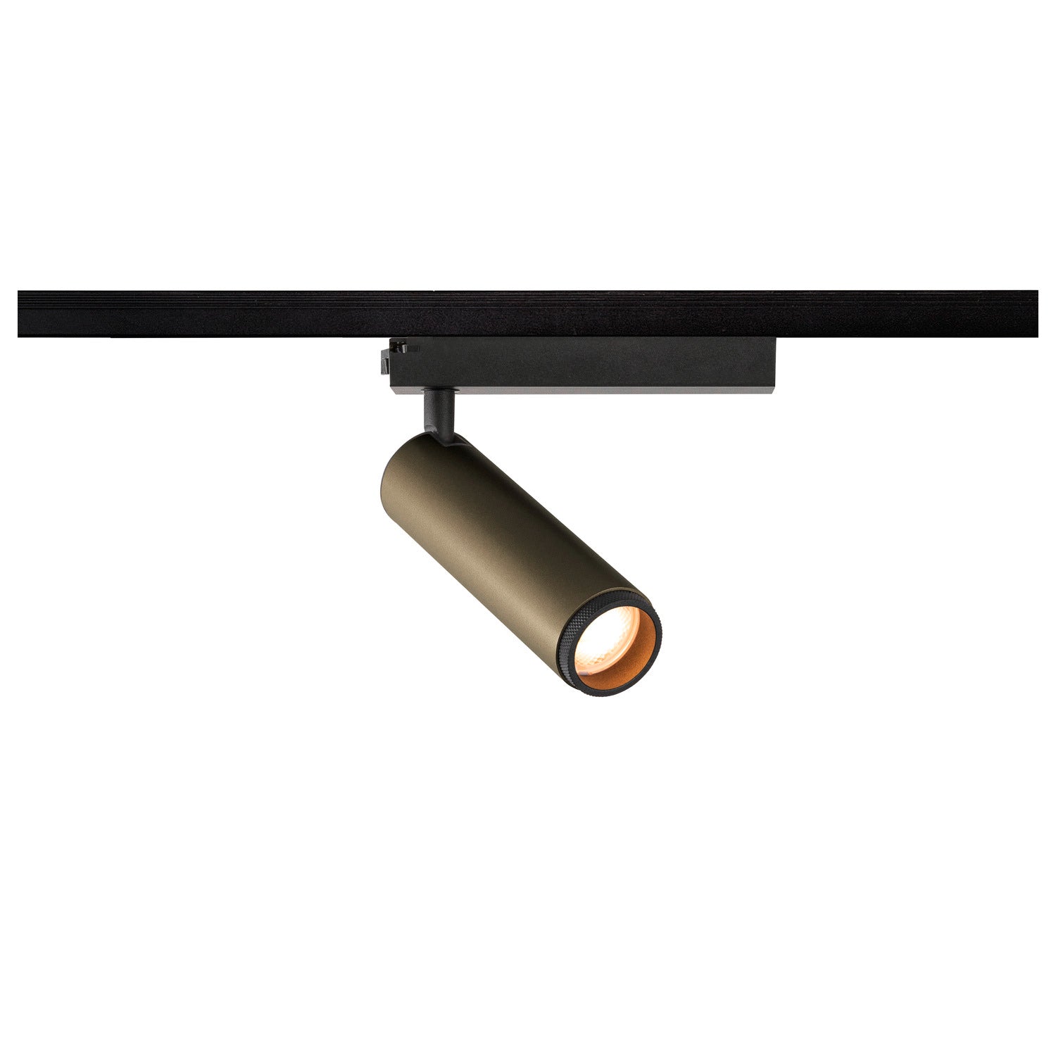 SLV GRIP! M, 1~ Track spot, cylindrical, 2700 K, 20 W, PHASE, 42°, bronze / black 1008423