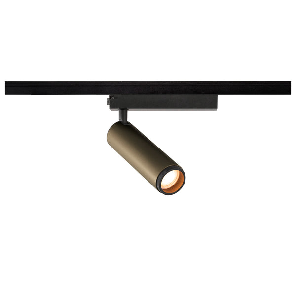 SLV GRIP! M, 1~ Track spot, cylindrical, 2700 K, 20 W, PHASE, 42°, bronze / black 1008423