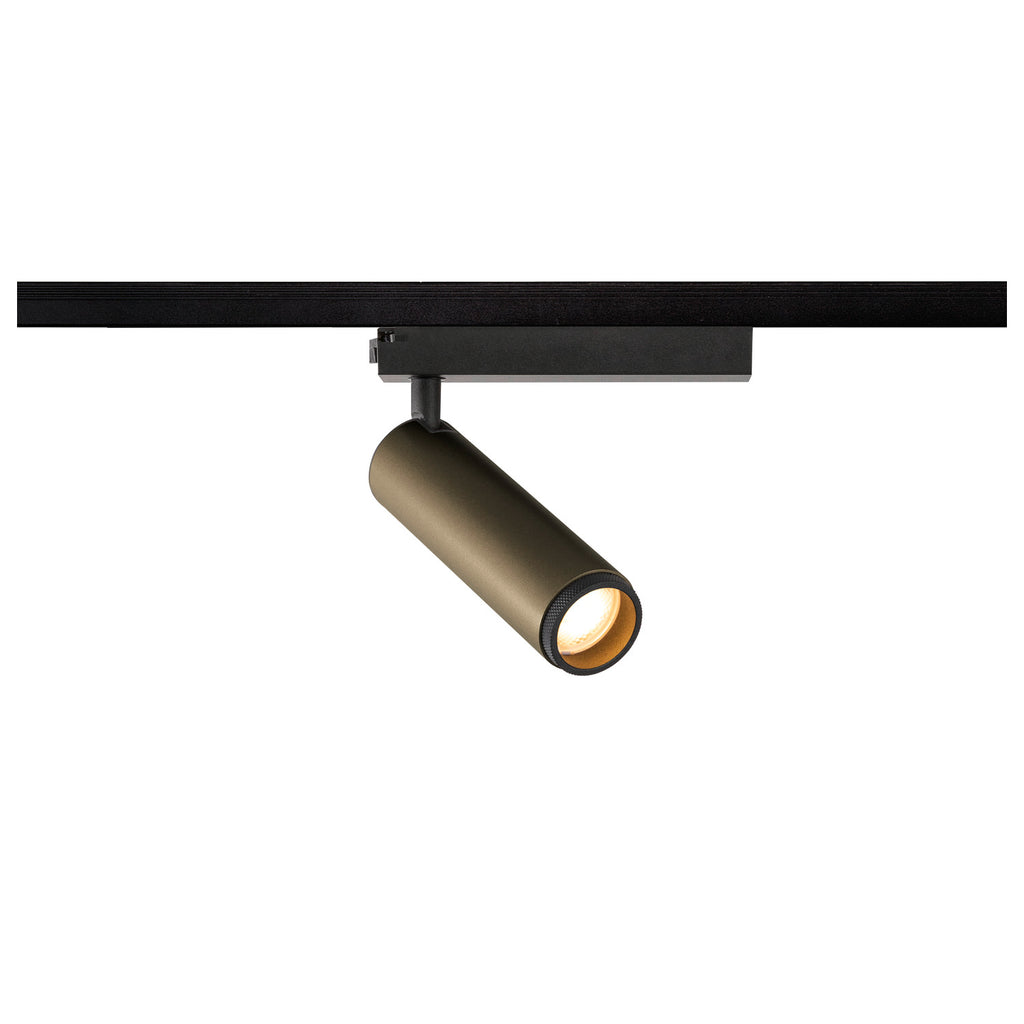 SLV GRIP! M, 1~ Track spot, cylindrical, 3000 K, 20 W, PHASE, 42°, bronze / black 1008428
