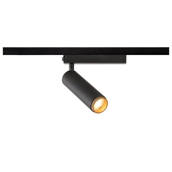 SLV GRIP! M, 1~ spot, cylindrical, 2000-3000 K, 15 W, dim-to-warm, PHASE, 42°, black / gold 1008432