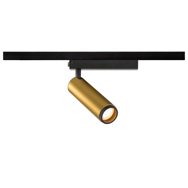 SLV GRIP! M, 1~ spot, cylindrical, 2000-3000 K, 15 W, dim-to-warm, PHASE, 42°, gold / black 1008434