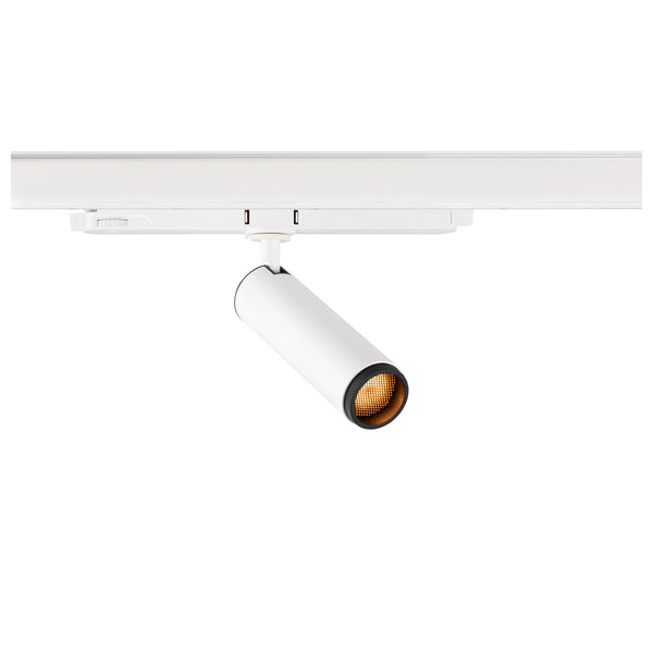 SLV GRIP! M, 3~track spot, cylindrical, 2700 K, 20 W, DALI, touch, 42°, white / black 1008435