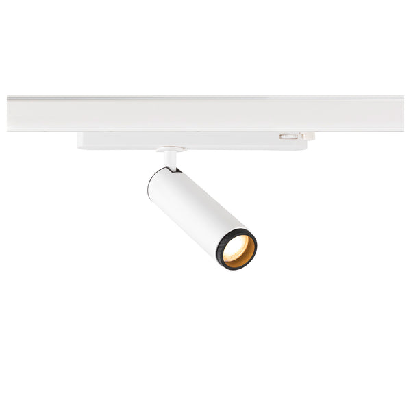 SLV GRIP! M, 3~ spot, cylindrical, 2000-3000 K, 15 W, dim-to-warm, PHASE, 42°, white / black 1008445