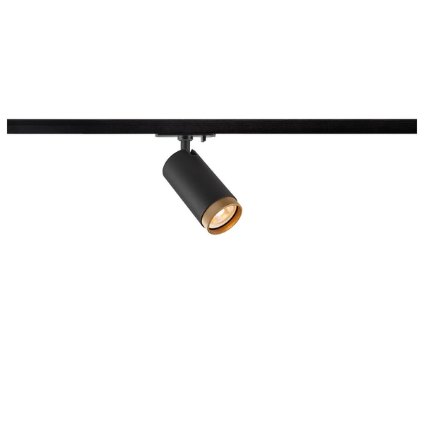 SLV GRIP! L, 1~ Track spot, cylindrical, GU10, 1x max. 6 W, black / gold 1008449