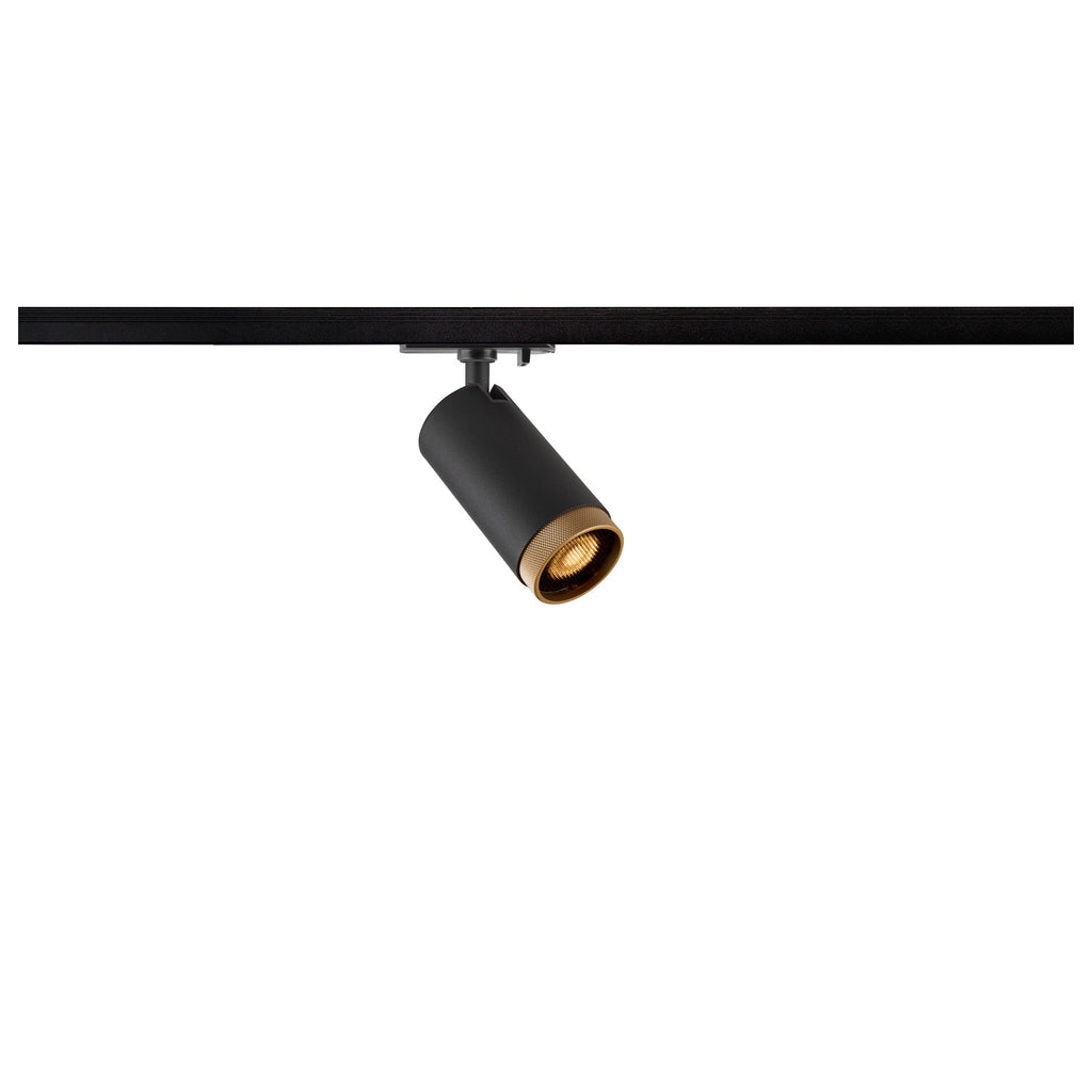 SLV GRIP! L, 1~ Track spot, cylindrical, GU10, 1x max. 6 W, black / gold 1008449